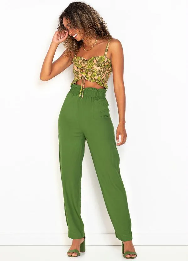 Forum - Top de Linho Estampado Verde 3