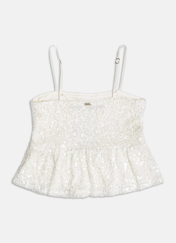 Authoria - Top de Paetê  Off White 2