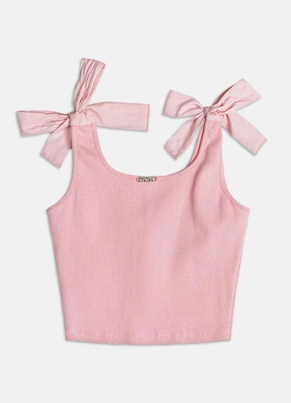 Authoria - Top de Ribana com Laços  Rosa 2