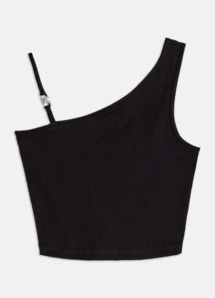 Authoria - Top de Ribana com Passante  Preto - AUTHORIA