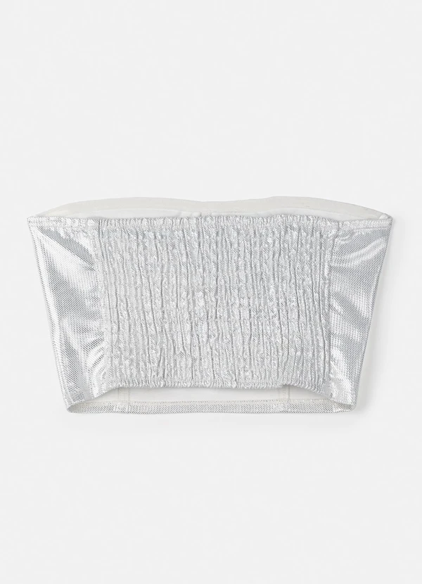 Authoria - Top de Sarja Branco com Foil Branco 6