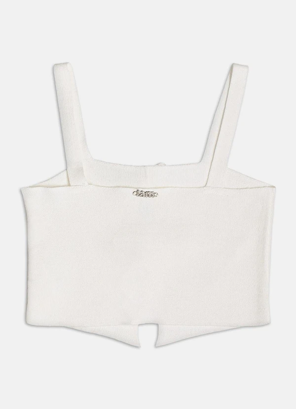 Authoria - Top de Tricot com Laço  Off White 2