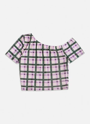 Authoria - Top de Tule Xadrez do Mickey Multi Colorido - AUTHORIA