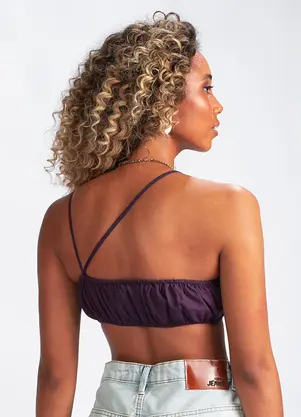 Animale Jeans - Top de Voil Algodão Roxo - ANIMALE JEANS