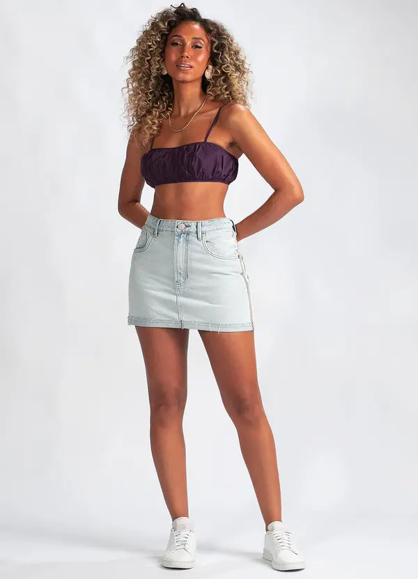 Top de Voil Algodão Roxo - Animale Jeans