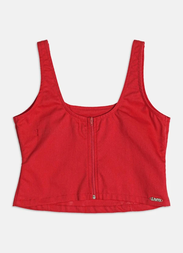 Authoria - Top Denim com Recortes  Rosa 2