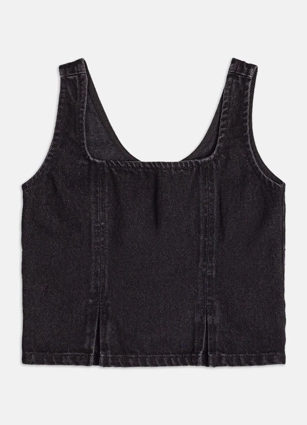 Authoria - Top Denim  Preto