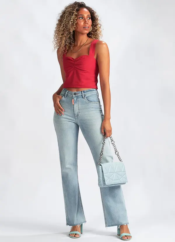 Animale Jeans - Top em Malha Vermelho 3