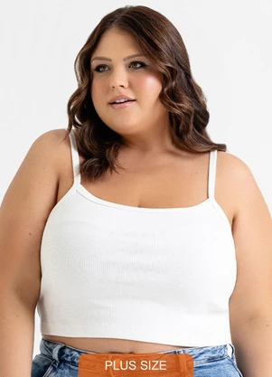 Just Basic - Top em Ribana Básico Off White - JUST BASIC