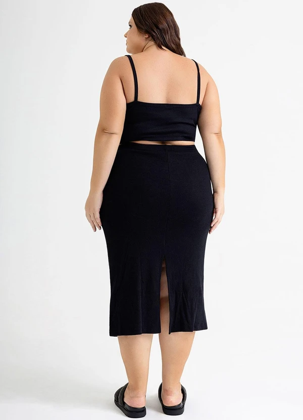 Just Basic - Top em Ribana Básico Preto 4