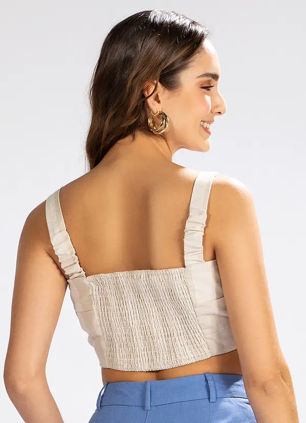 Hering - Top em Tecido Plano Off White 2