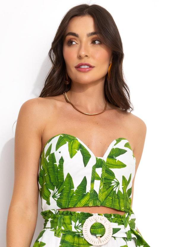 Farm - Top em Viscolinho Verde