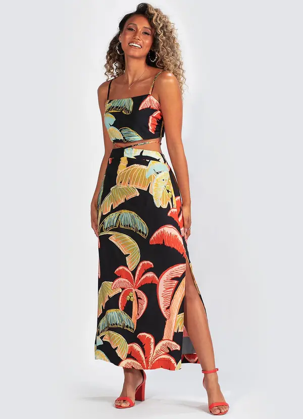 Farm - Top em Viscose Noite de Coqueiro Estampado 3