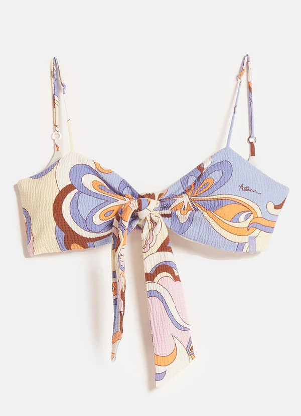 Authoria - Top Estampado com Amarração Multi Colorido 6