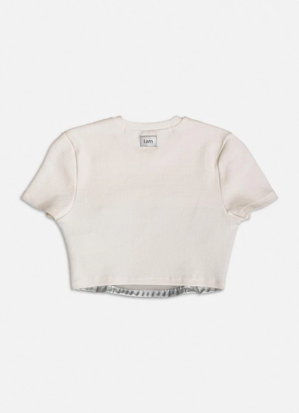 Authoria - Top Fake Leather Metalizado Prata 2