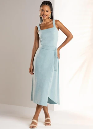Marialícia - Top Feminino Alcas Azul - MARIALÍCIA