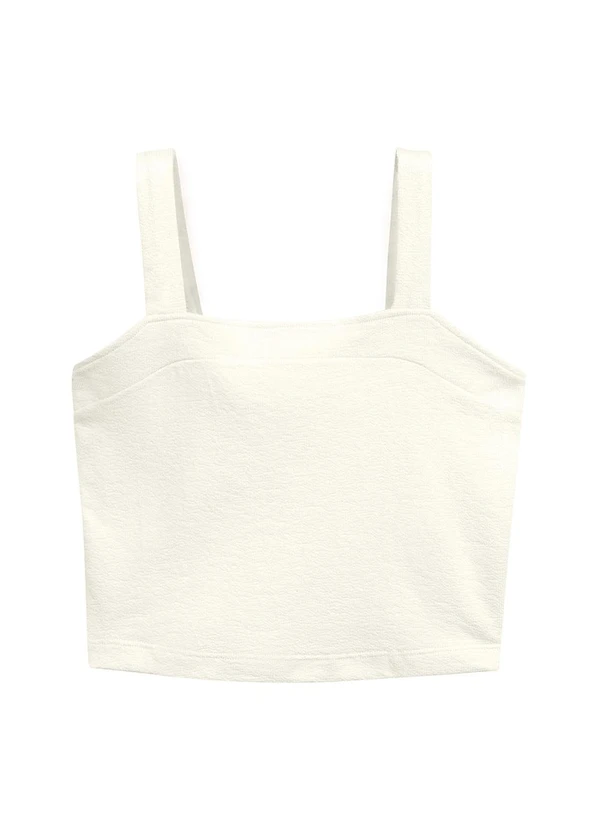 Marialícia - Top Feminino Alcas Bege