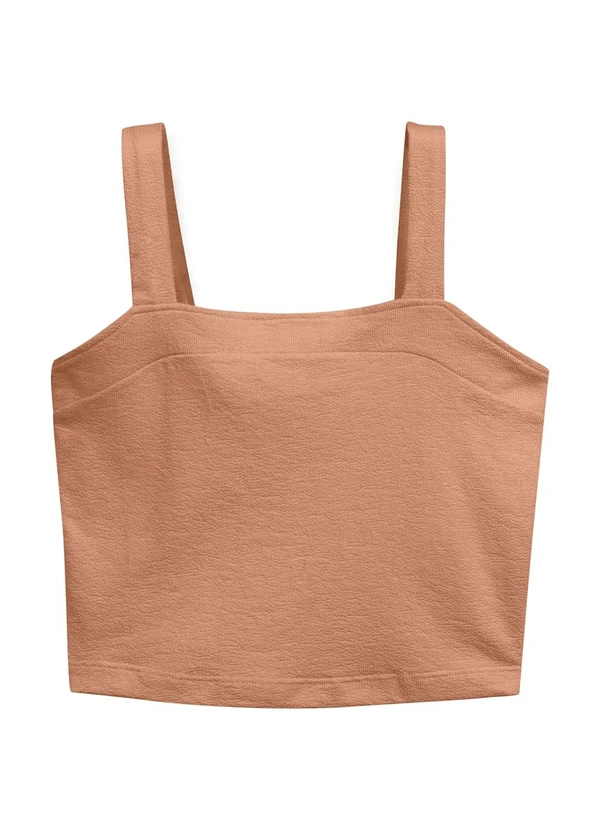 Marialícia - Top Feminino Alcas Marrom 3