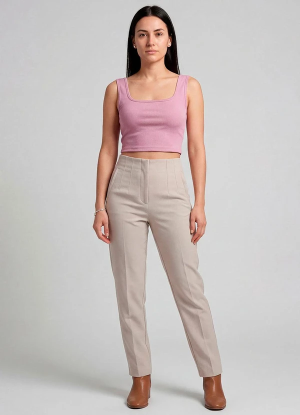 Infinita Cor - Top Feminino com Decote Quadrado Rosa 3