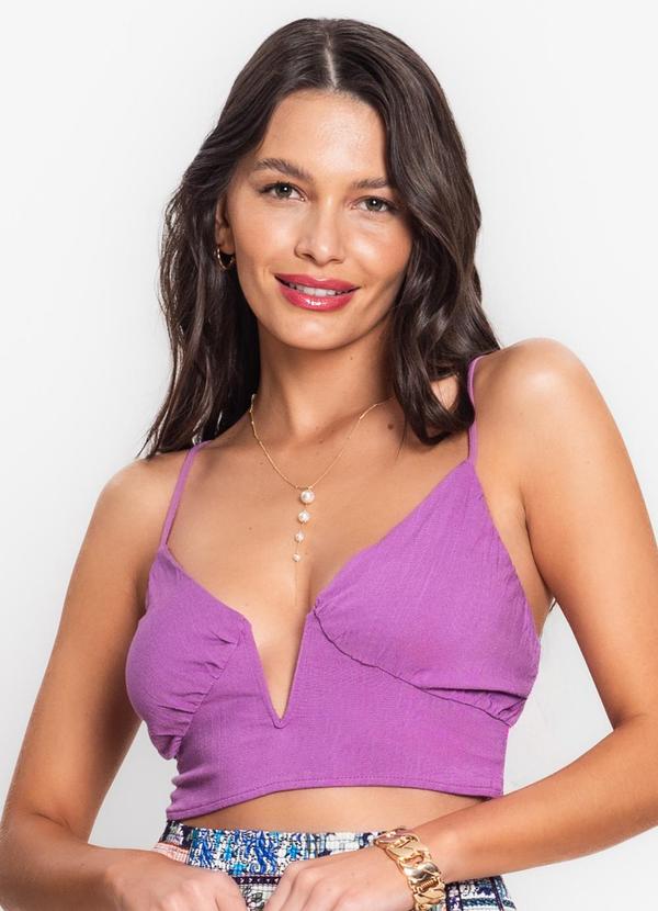 Endless - Top Feminino Viscose Slub Roxo