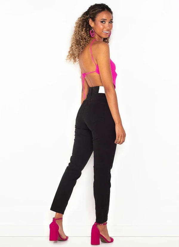 Lança Perfume - Top Frente Única de Tricot Rosa 4