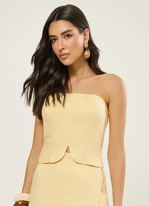 Naguchi - Top Jacquard Amarelo Vanilla - NAGUCHI