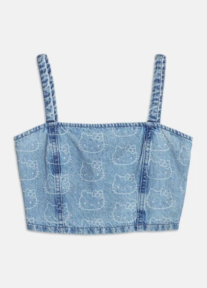 Authoria - Top Jeans da Hello Kitty  Azul - AUTHORIA