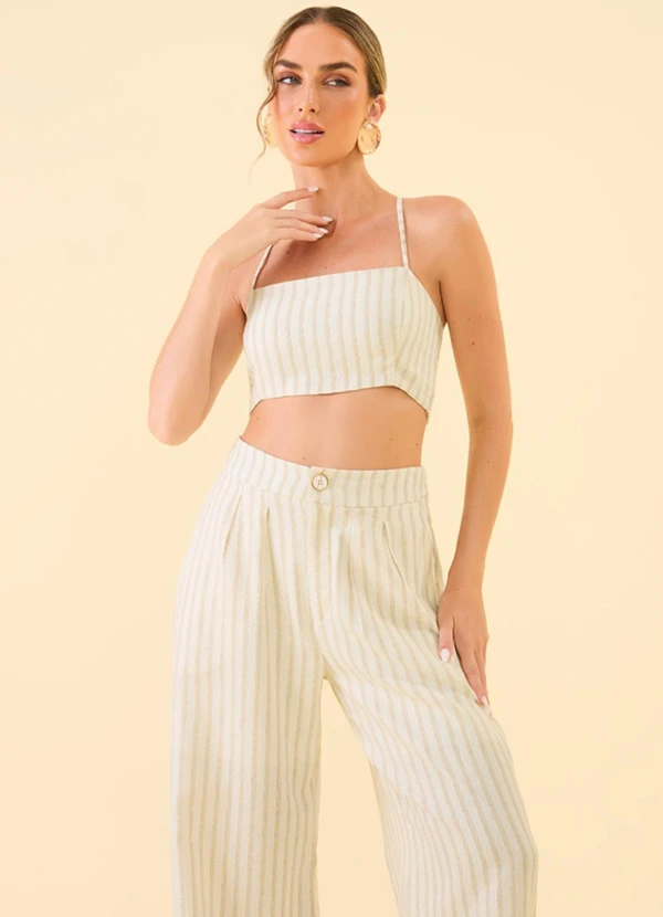 Angel - Top Linho Lurex Bege 3