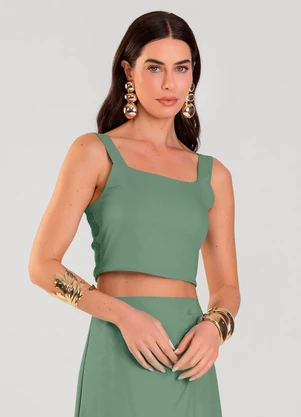Dianna - Top Liso Feminino Verde - DIANNA