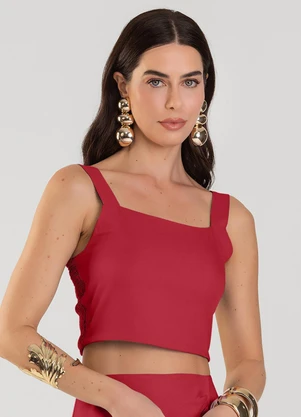 Dianna - Top Liso Feminino Vermelho - DIANNA