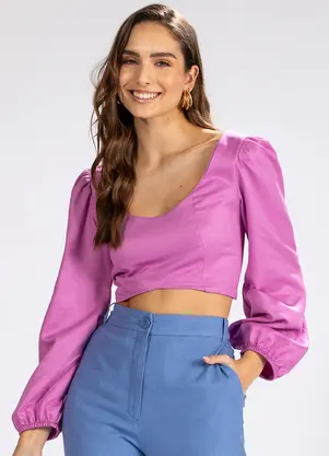 Hering - Top Manga 3/4 Viscolinho Rosa - HERING