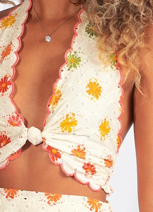 Farm - Top Margaridinhas Rainbow Estampado - FARM