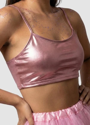 Yends Fashion - Top Metálico Cirré Carnaval Rosa - YENDS FASHION