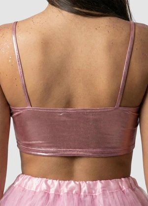 Yends Fashion - Top Metálico Cirré Carnaval Rosa - YENDS FASHION