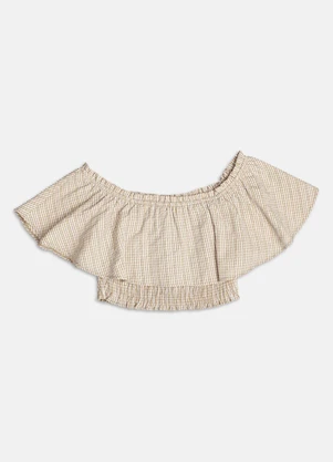 Authoria - Top Ombro a Ombro Anarrugado  Bege - AUTHORIA