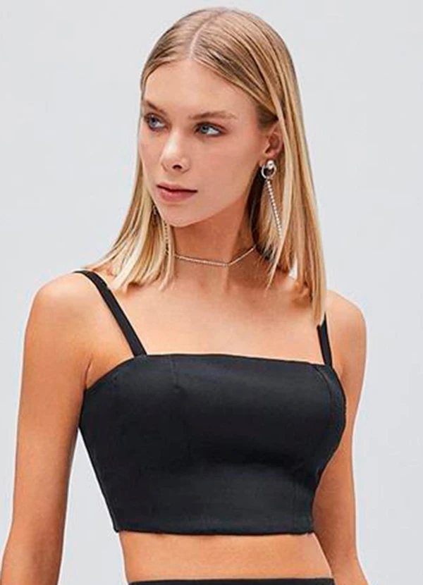 Authoria - Top Preto de Alfaiataria Preto