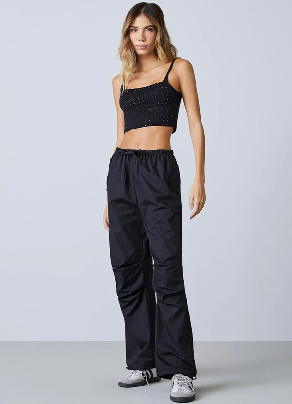 Authoria - Top Preto de Tricot com Strass Preto 3