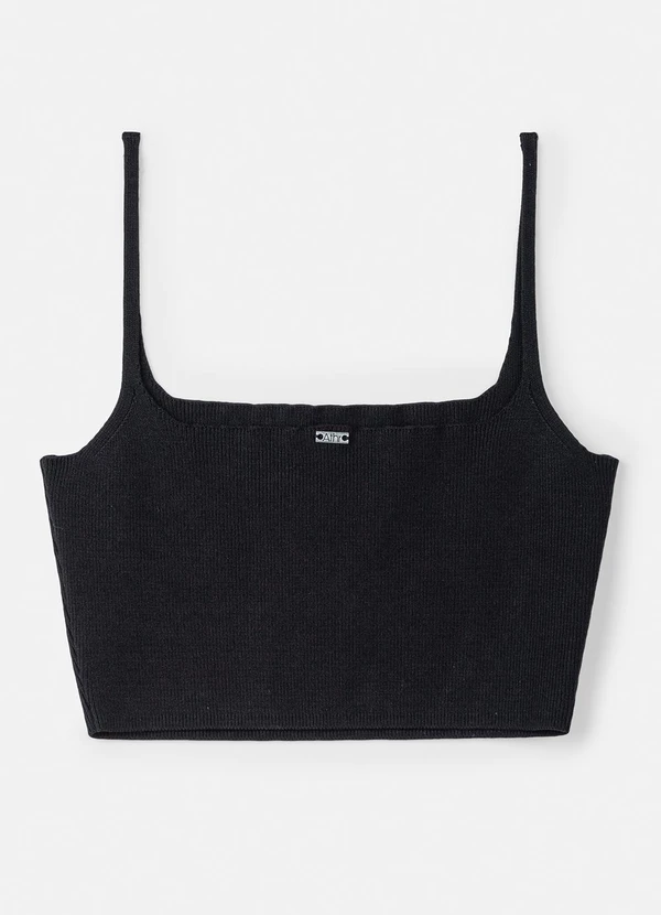 Authoria - Top Preto de Tricot com Strass Preto 6