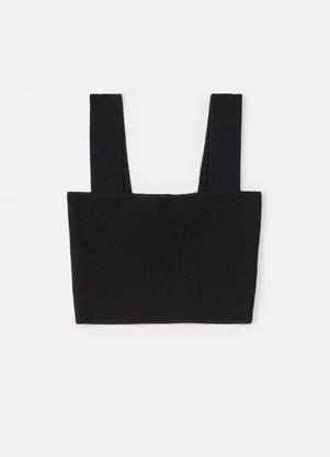 Authoria - Top Preto de Tricot Preto - AUTHORIA