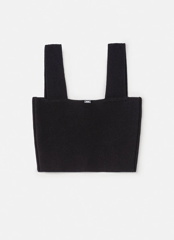 Authoria - Top Preto de Tricot Preto