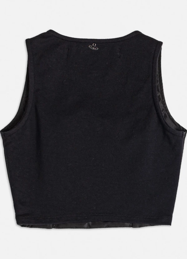 Authoria - Top Preto Fake Leather Preto 2