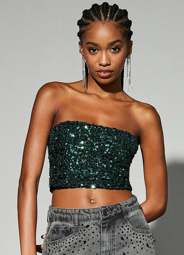 Authoria - Top Reto Verde de Paetê Verde