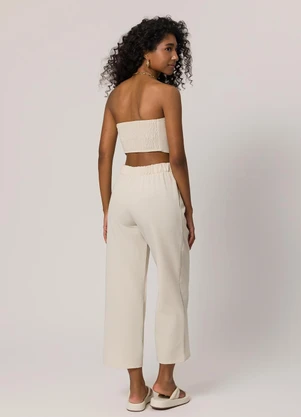 Sofie - Top sem Alças em Alfaiataria Comfy Branco - SOFIE