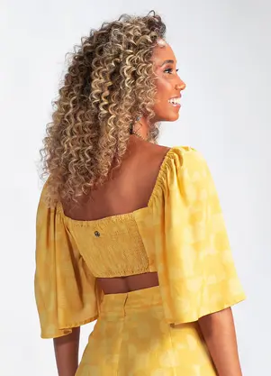 Animale Jeans - Top Tecido Plano Amarelo - ANIMALE JEANS