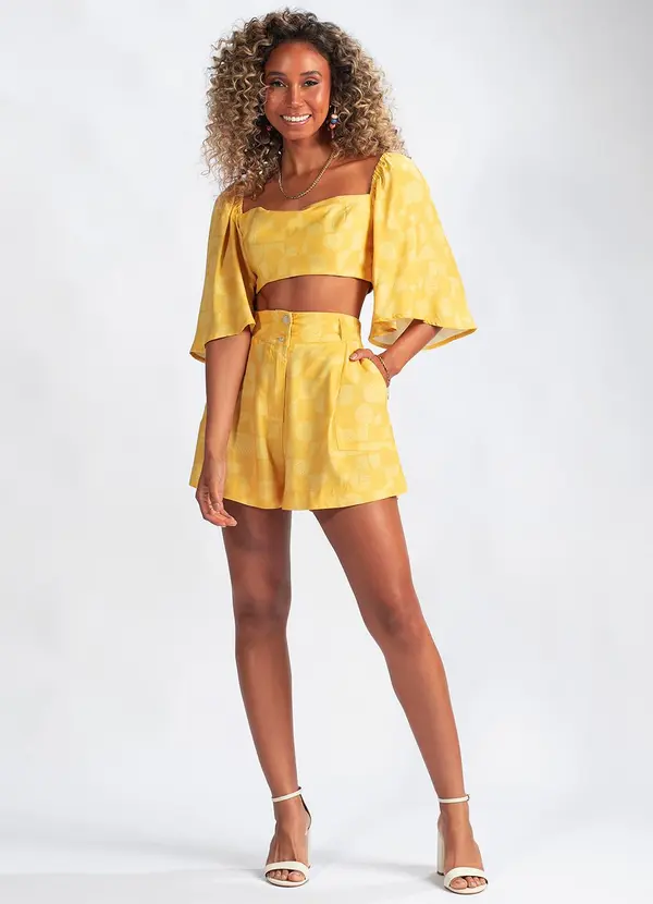 Animale Jeans - Top Tecido Plano Amarelo 3