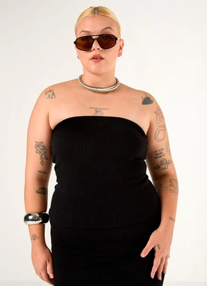 Elegance - Top Tomara que Caia Preto - ELEGANCE