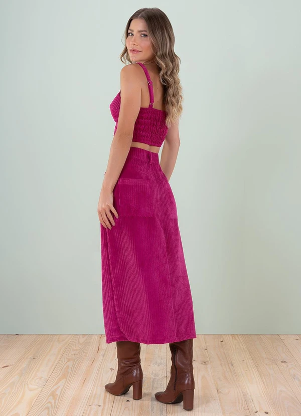 Angel - Top Veludo Cotele Rosa 3