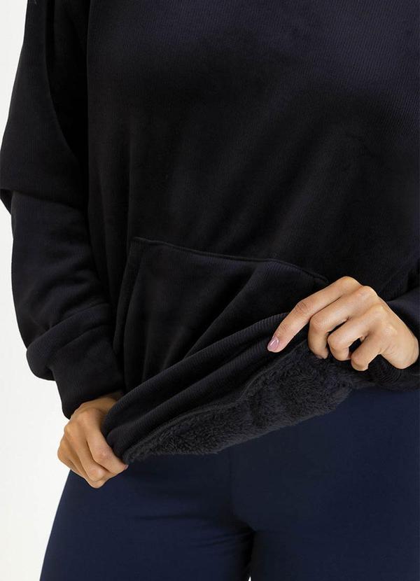 Soft Bonni - Blusão Adulto em Cotelê Dublado Preto 4