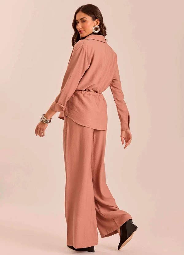 CAMISA SOFT GARDEN EM VISCOFLOW MARROM - DOCE TRAMA