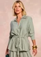 Doce Trama - Camisa Soft Garden em Viscoflow Marrom - variação: Verde